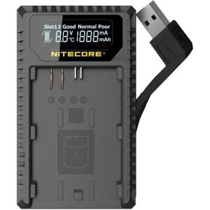 NITECORE Chargeur avec Ecran LCD pour Canon LP-E6