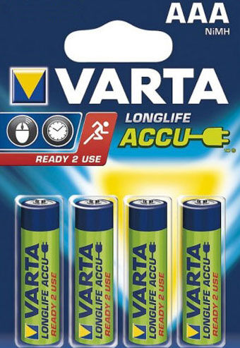 Varta Batteries LR3 (AAA) X4 1000mAh (Ready To Use)