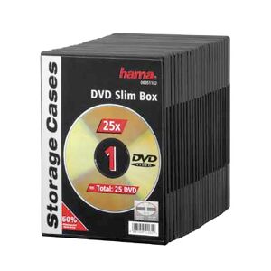 Hama Lot de 25 Boitiers DVD Slim Souples Noirs
