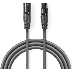 NEDIS Cable Audio XLR 3 Pin Male / 3 Pin Femelle 1.5m