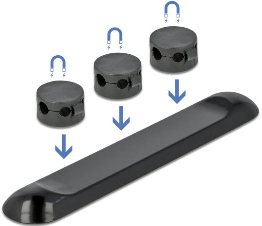 DELOCK Clips Magnétiques pour Câbles 3 Unités Noir DELOCK Clips Magnétiques pour Câbles 3 Unités Noir