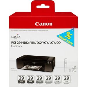 Canon Encre PGI-29 Multipack MBK/PBK/DGY/GY/LGY/CO