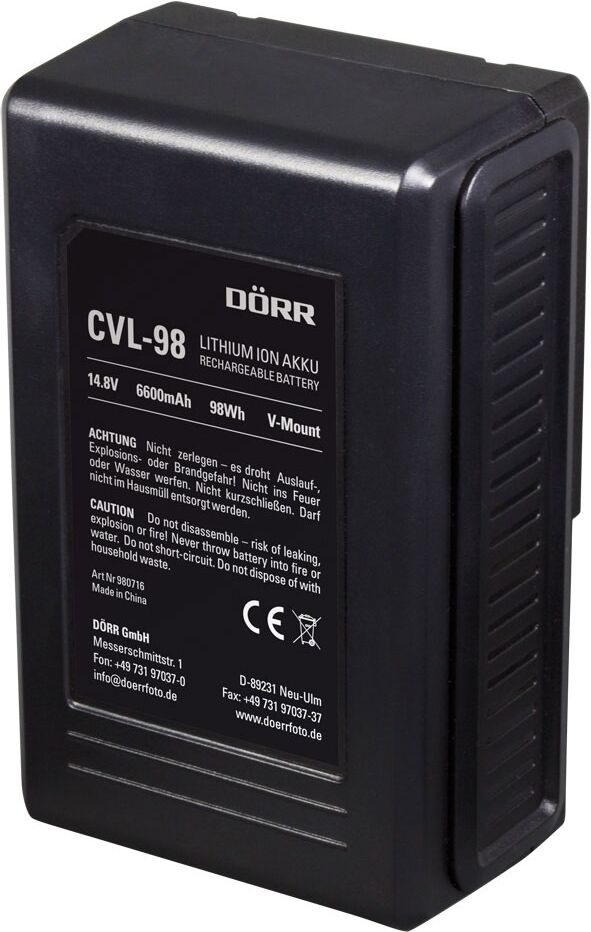 DÖRR Batterie V-Mount Li-Ion Compact CVL-98 DÖRR Batterie V-Mount Li-Ion Compact CVL-98