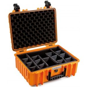 B&W Outdoor Case Type 5000 Cloisons Amovibles orange