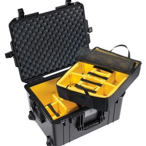 PELI Valise Peli Case 1607 Noire avec Diviseurs + Roulettes