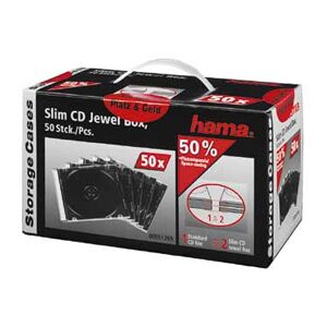 Hama Pack de 50 Boîtes de CDs Slim