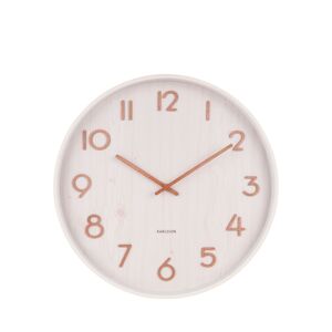 Karlsson Pure - Horloge murale ronde en bois ø60cm - Couleur - Blanc - Publicité