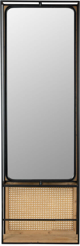 Dutchbone Langres - Miroir en métal et cannage Dutchbone Langres - Miroir en métal et cannage