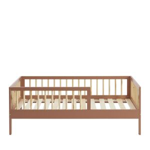 No name Sasha - Cadre de lit pour enfant en bois massif 70x140cm - Couleur - Terracotta