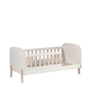 No name Aulia - Lit enfant avec barrières en bois 70x140cm - Couleur - Blanc