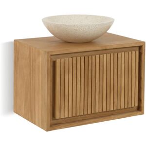 Kave Home Taciana - Meuble de salle de bain 1 porte en bois L60cm - Couleur - Bois clair