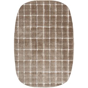 Drawer Byron V - Tapis contemporain ovale - Couleur - Brun, Dimensions - 160x230 cm