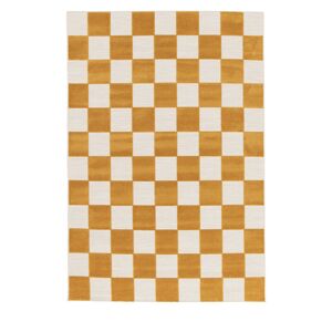 No name Addo I - Tapis intérieur et extérieur à motif géométrique - Couleur - Jaune moutarde, Dimensions - 160x230 cm