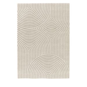 No name Esteban - Tapis contemporain à motif géométrique - Couleur - Beige, Dimensions - 120x170 cm