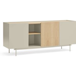 Teulat Otto - Buffet 3 portes, 3 tiroirs en bois L180 cm - Couleur - Beige