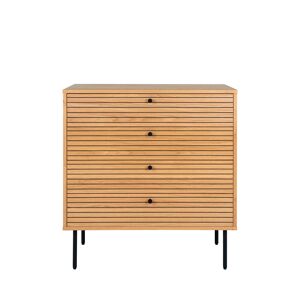 House Nordic Kyoto - Commode 4 tiroirs en bois L80cm - Couleur - Bois clair