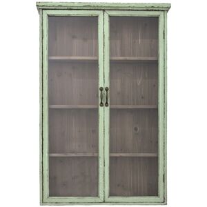 Bloomingville Hazem - Vitrine 2 portes en bois 81x122cm - Couleur - Vert