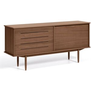 Kave Home Carolin - Buffet 2 portes 1 tiroir en bois L180cm - Couleur - Bois foncé