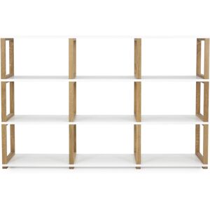 Tenzo Art - Étagère en bois 9 niches - Couleur - Blanc