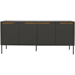 Tenzo Switch - Buffet en bois 4 portes L173cm - Couleur - Gris anthracite