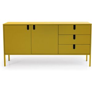 Tenzo Uno - Buffet en bois 2 portes 3 tiroirs L171cm - Couleur - Jaune moutarde