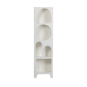 Woood Caz - Colonne de rangement en bois 5 niches H180cm - Couleur - Blanc