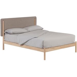 Kave Home Shayndel - Lit en bois massif d'hévéa 160x200cm - Couleur - Bois clair