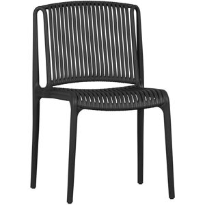 Woood Billie - Lot de 4 chaises indoor/outdoor - Couleur - Noir