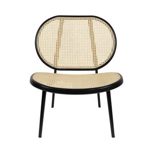 Zuiver Spike - Fauteuil lounge en cannage - Couleur - Noir