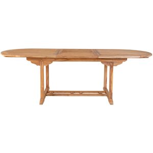 House Nordic Salamanca - Table à manger de jardin extensible en teck 180-240x90cm - Couleur - Bois clair