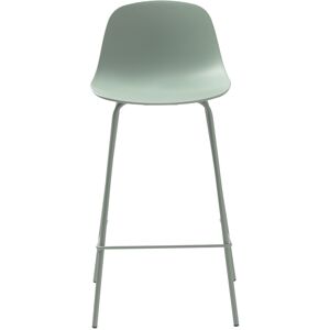 No name Hel - Lot de 2 chaises de bar en plastique et métal H67,5cm - Couleur - Vert