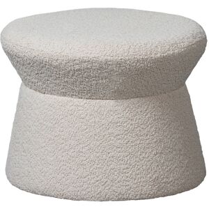 Woood Rowan - Pouf rond en bouclette ø52cm - Couleur - Ecru