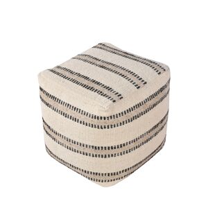House Nordic Bally - Pouf carré en laine 40x40cm - Couleur - Beige