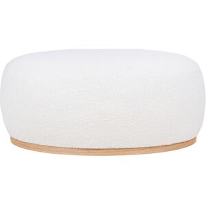 House Nordic Manhattan - Pouf ovale en tissu bouclette - Couleur - Blanc