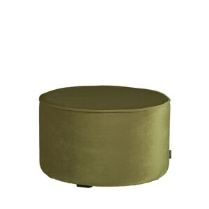 Woood Sara - Pouf rond velours S - Couleur - Vert olive
