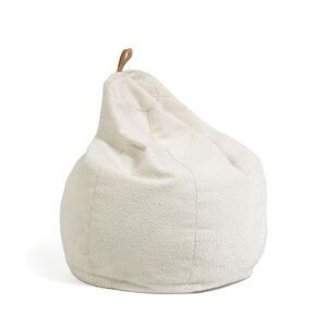 Kave Home Vicka - Pouf poire en tissu - Couleur - Blanc