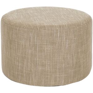 Pomax Delilah - Pouf en tissu ø55cm - Couleur - Beige