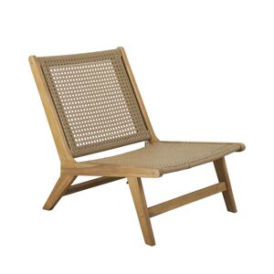 No name Amar - Fauteuil de jardin en bois d'acacia et cannage - Couleur - Bois clair