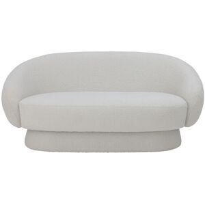 Bloomingville Ted - Canapé 2 places en tissu bouclette - Couleur - Blanc