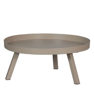 Woood Sunny - Table basse en métal ø80cm - Couleur - Beige