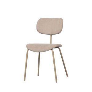 Woood Link - Lot de 2 chaises en chenille et métal - Couleur - Sable
