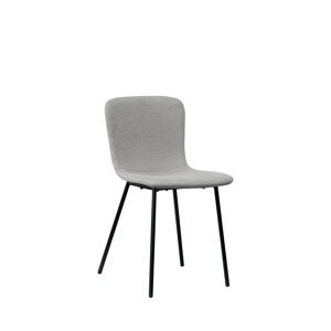 House Nordic Halden - Lot de 2 chaises en tissu et métal - Couleur - Gris clair