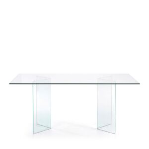 Kave Home Burano - Table à manger en verre 200x90cm - Couleur - Transparent