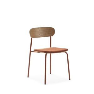 No name Arno - Lot de 2 chaises en tissu et métal - Couleur - Rouille