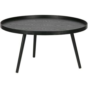 Woood Mesa - Table d'appoint ronde bois ø78cm - Couleur - Noir