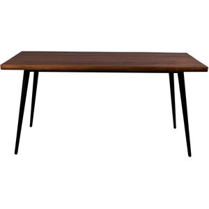 Dutchbone Alagon - Table à manger en noyer 160x90cm - Couleur - Bois foncé