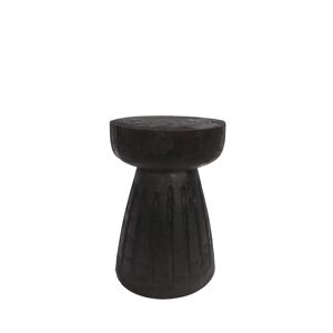 Woood Borre - Tabouret en bois ø28cm - Couleur - Noir