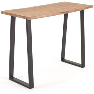 Kave Home Alaia - Table de bar en bois d'acacia et métal H105 cm - Couleur - Naturel