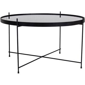 House Nordic Venezia - Table basse en verre et métal ø70xh40cm - Couleur - Noir