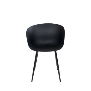 House Nordic Roda - Lot de 2 chaises indoor/outdoor en plastique - Couleur - Noir